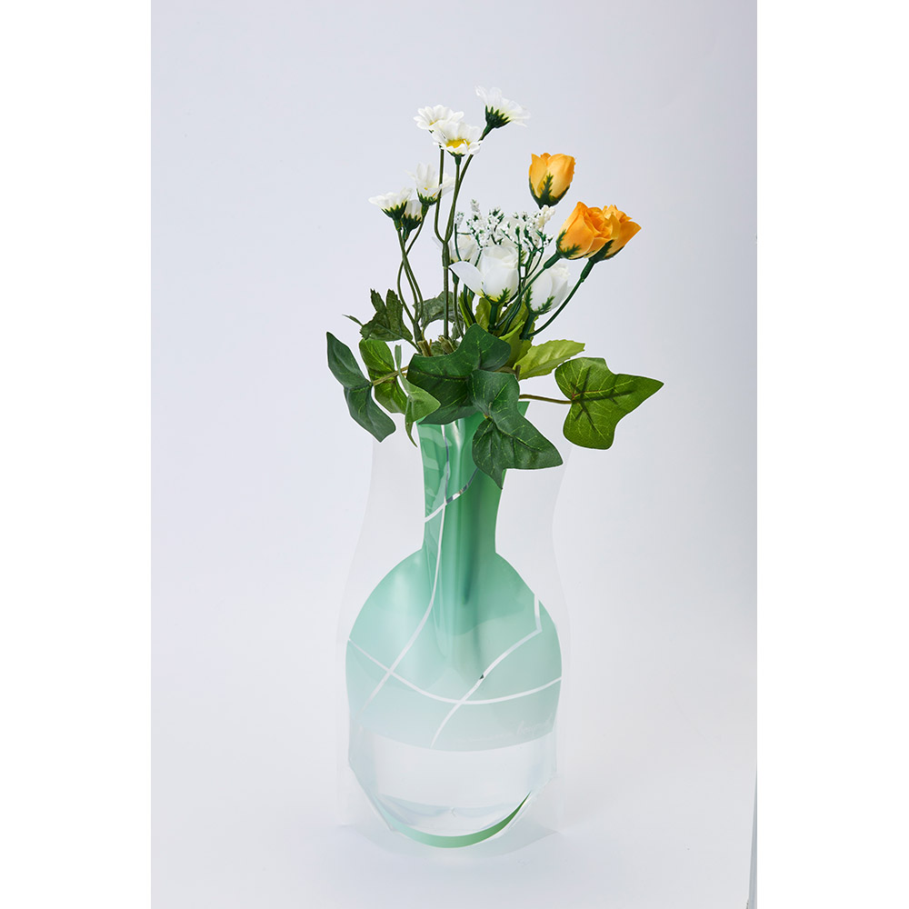 Vinyl Flower Vase / green
