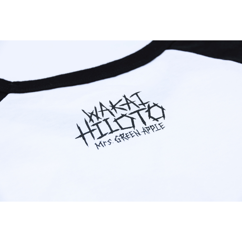 Hiloto Wakai  Birthday Raglan T-shirt(White×Black)