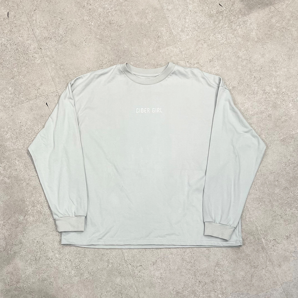 "待つ" ロングTシャツ  / Gray