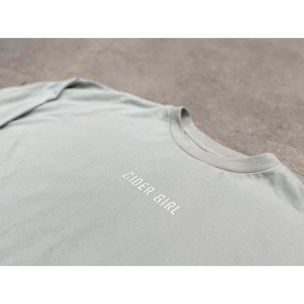 "待つ" ロングTシャツ  / Gray