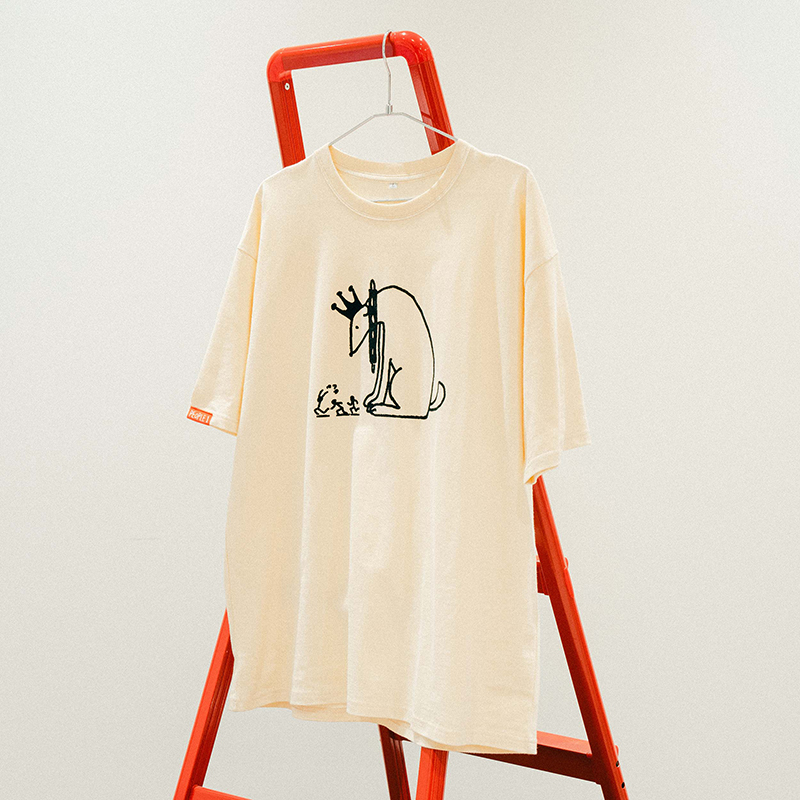 "PEOPLE" LOGO T-SHIRT / NATURAL