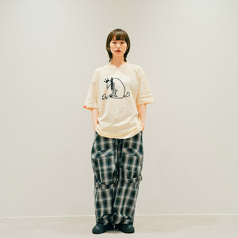 "PEOPLE" LOGO T-SHIRT / NATURAL