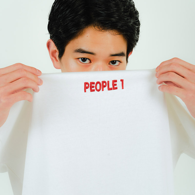 PEOPLE 1 TEE / WHITE×RED