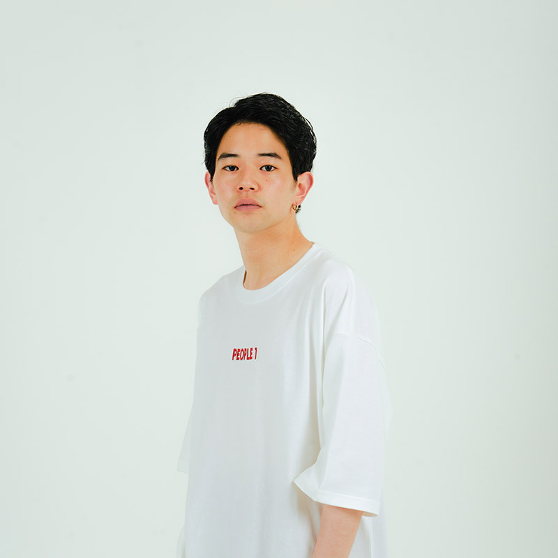 PEOPLE 1 TEE / WHITE×RED