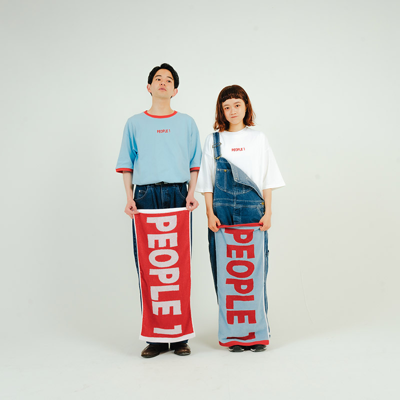 PEOPLE 1 TEE / WHITE×RED