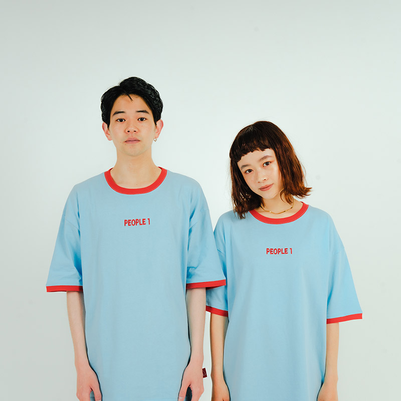 PEOPLE 1 TEE / BLUE×RED