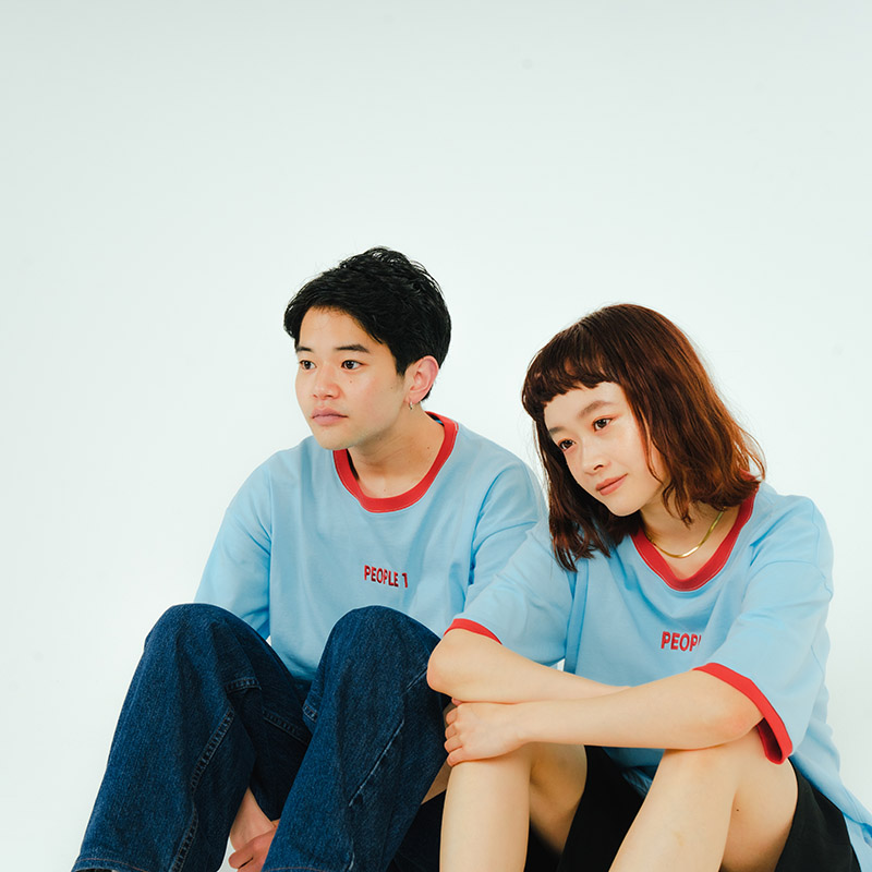 PEOPLE 1 TEE / BLUE×RED