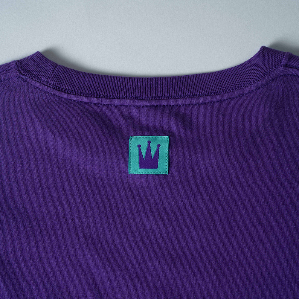 LOGO BORDER LS TEE / PURPLE×GREEN