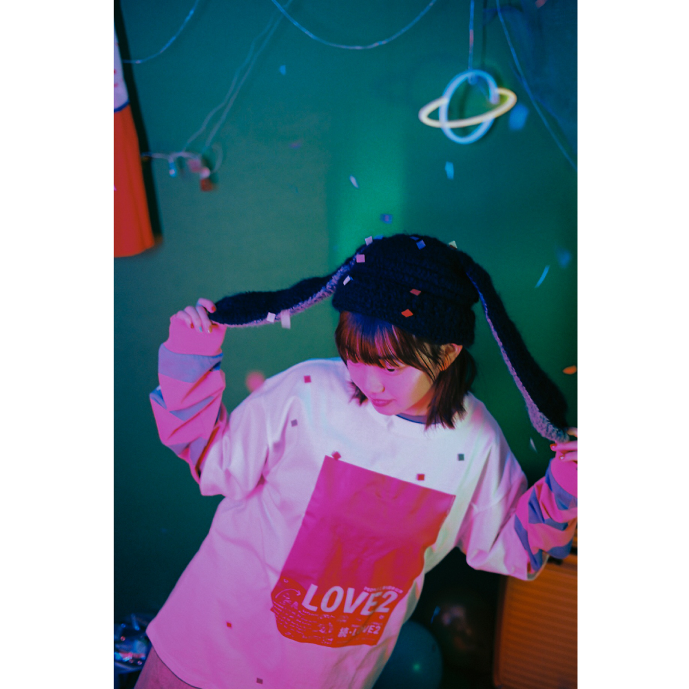 LOGO BORDER LS TEE / PURPLE×PINK