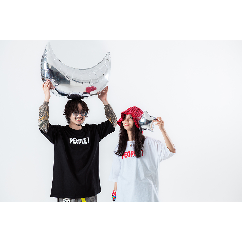 PEOPLE 1 TEE3 / WHITE×RED